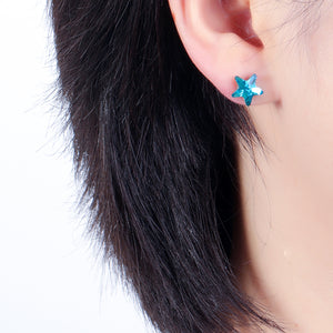 Unique Asymmetric Ear Stud Earring Luxury Micro Paved Zircon