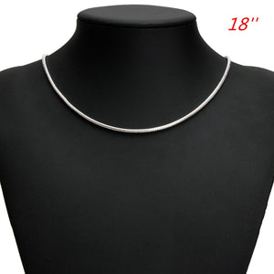 925 Silver Plated 3MM Simple Snake Unisex DIY Necklace Chain