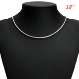 925 Silver Plated 3MM Simple Snake Unisex DIY Necklace Chain