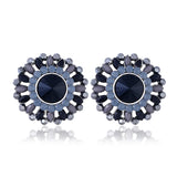 Luxury Crystal Rhinestone Stud Earrings Bohemian Flower