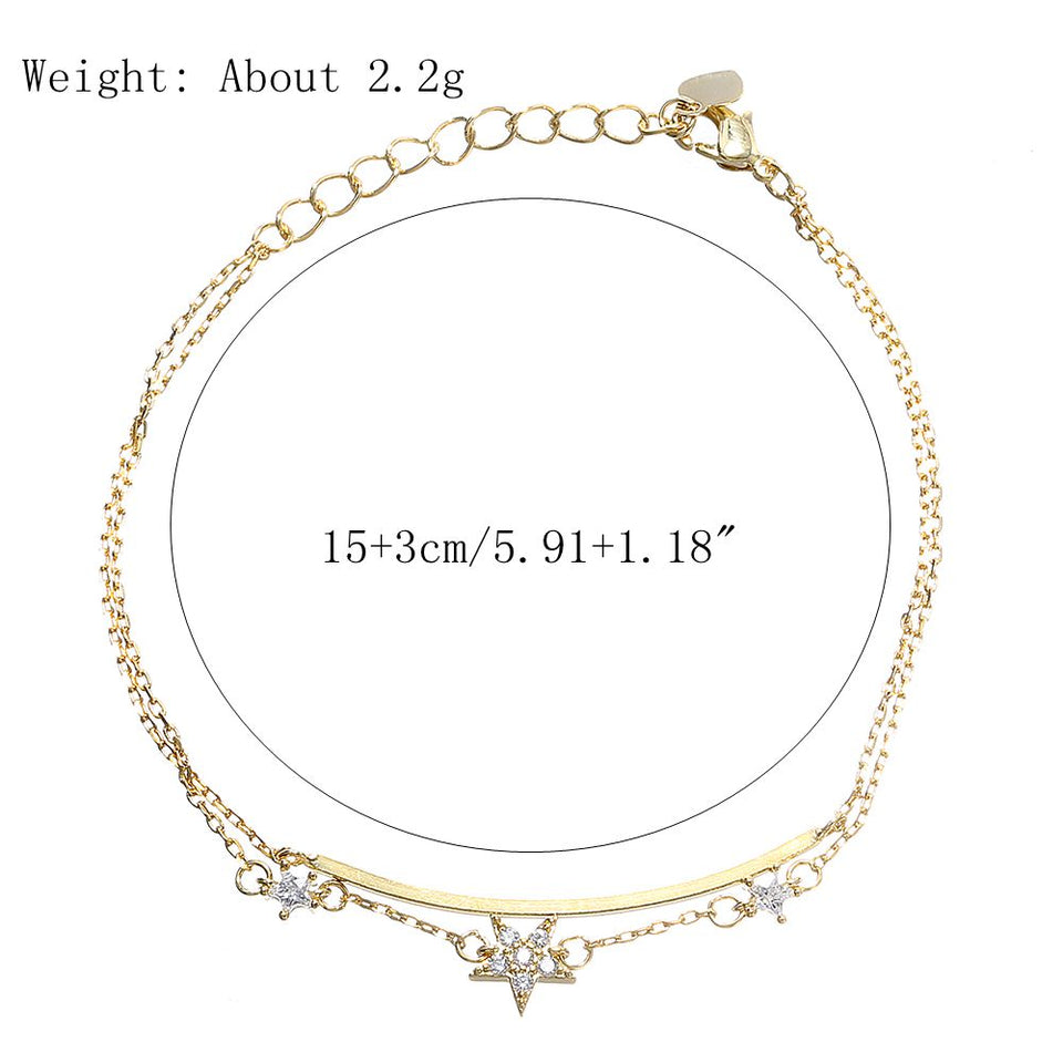 JASSY 18K Gold Chain Bracelet