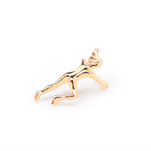 Funny Figure Gymnast Human Shape No Piercing Ear Clip