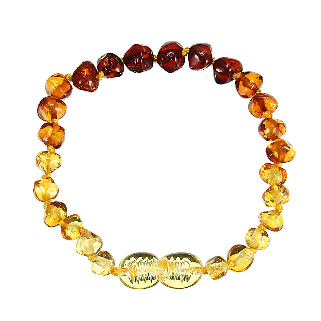 Fashion Multicolor Natural Amber Bracelet Gift for Women