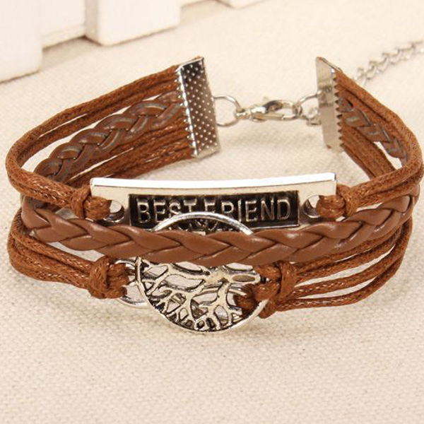 Best Friend Multilayer Love Infinite Symbols Bracelet Leather Woven Bracelets