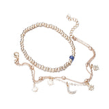 Cute Beads Moon Star Multilayer Barefoot Sandals Anklet