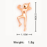 Funny Figure Gymnast Human Shape No Piercing Ear Clip