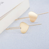 Simple Metal Heart Love Earrings Ear Hook Earrings For Women