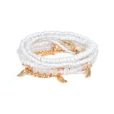 Bohemian Bracelet Leaves Chain Multilayer Beads Bracelets for Women