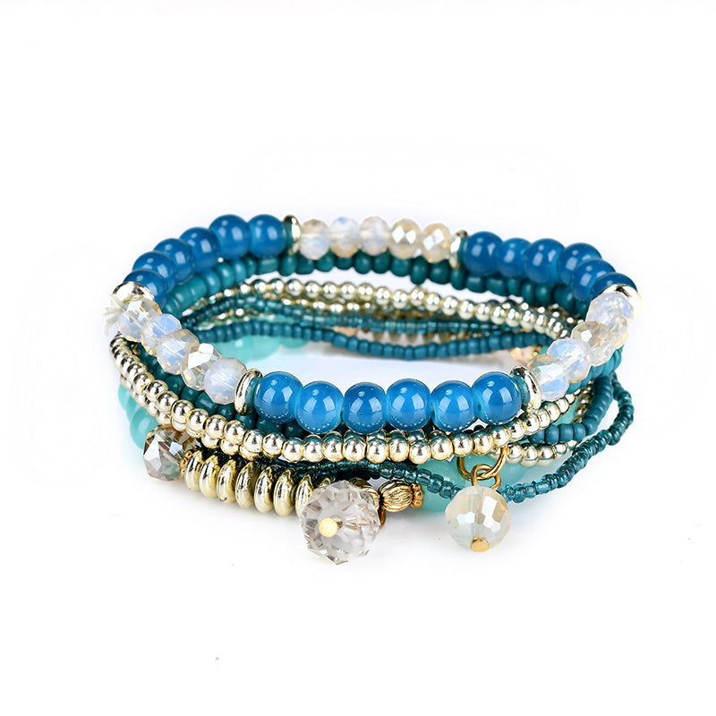 Bohemian Multilayer Bracelet Beads Crystal Bracelets Women Accessories