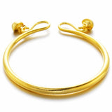 Trendy Copper Gold Plating Adjustable Matte Couple Bracelets