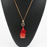 Gradient Colorful Tassels Pendant Ethnic Fashion Necklace for Women