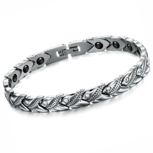 Magnetic Healing Health Women Bracelet Stainless Steel Jewelry