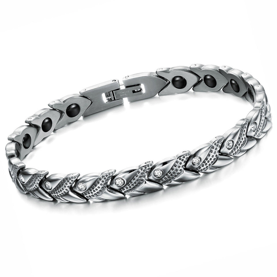 Magnetic Healing Health Women Bracelet Stainless Steel Jewelry