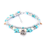 Conch Beads Yoga Anklets Beach Turtle Pendant Moon Heart