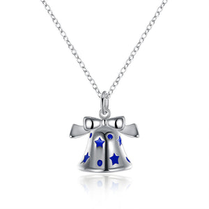 Christmas Bell Enamel Process Gift Party Necklaces