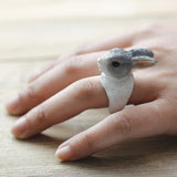 Cute Creative Animal Dorable Gecko Resin Fingerings Unisex Accessories 