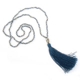 Religionary Buddha's Head Tassel Long Necklace Jewelry