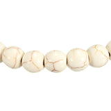 Unisex White Stone Agate Colorful Beads Prayer Elastic Bracelet