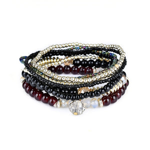 Bohemian Multilayer Bracelet Beads Crystal Bracelets Women Accessories