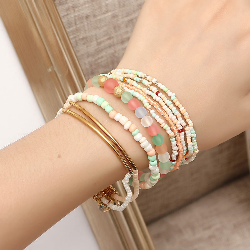 Bohemian Bracelet Rhinestone Beads Multilayer Bracelets for Women