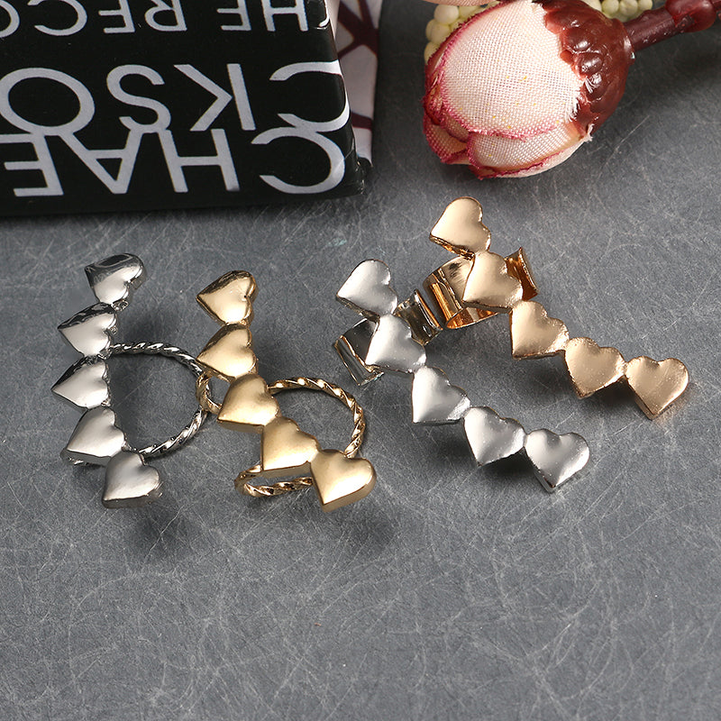 1pcs Trendy Metal Ear Cuff Simple Style U Shape Heart Ear Clip