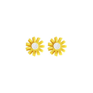 Daisy Flower Stud Earrings Fashion Yellow White Earrings