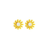 Daisy Flower Stud Earrings Fashion Yellow White Earrings