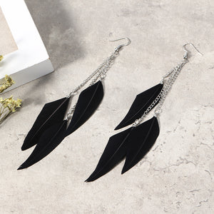 Bohemian Feather Tassels Ear Drop Boho Colorful Earrings