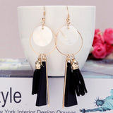 Trendy Tassels Wood Shell Ear Drop Elegant Earrings