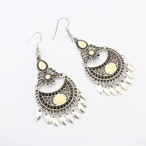 Ethnic Crescent Drop Earring Fashion Hollow Earrings Retro