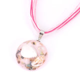 Bohemian Ocean Romance Shell Pearl Inside Hemisphere Pendant