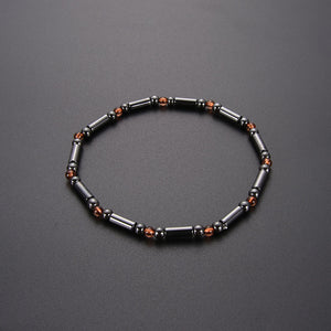 Unisex Minimalism Magnet Stone Beads Elastic Anklet Bracelet