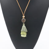 Gradient Colorful Tassels Pendant Ethnic Fashion Necklace for Women
