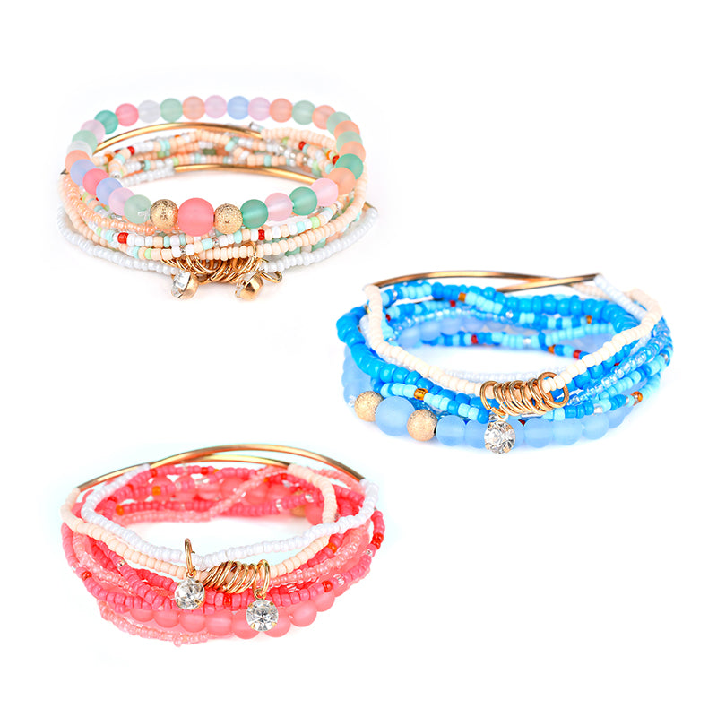 Bohemian Bracelet Rhinestone Beads Multilayer Bracelets for Women