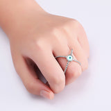 Trendy Silver Plated Simple Cross Women Ring 