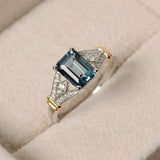 Luxury Topaz Stone Silver Rings