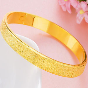 Trendy Copper Gold Plating Adjustable Matte Couple Bracelets