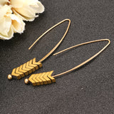 Trendy Stylish Natural Ore Multicolor Texture Arrowhead Earring Jewelry for Women