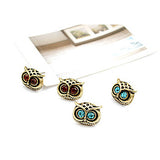 Vintage Lovely Rhinestone Eyes Owl Ear Stud Earrings For Women 