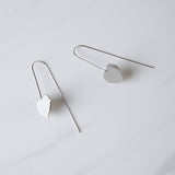 Simple Metal Heart Love Earrings Ear Hook Earrings For Women