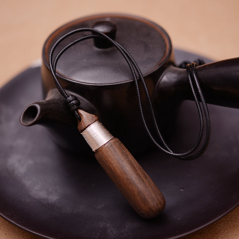 Black Sandalwood Ethnic  Silver Accessories Charm Necklace