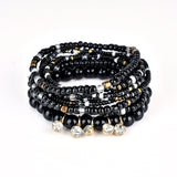 Bohemian Charming Bracelet Beads Rhinestone Multilayer Bracelets for Women