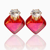 Zircon Crystal Ear Stud Diamond Smooth Earrings