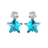 Simple Star Ear Stud Earring Dazzling Cubic Zirconia Star