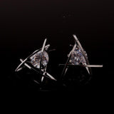 Exquisite Triangle Ear Stud Zircon Crystal Earrings