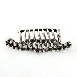 Unisex 1PC Punk Skull Spine Bone Non Pierced Ear Clips Earring