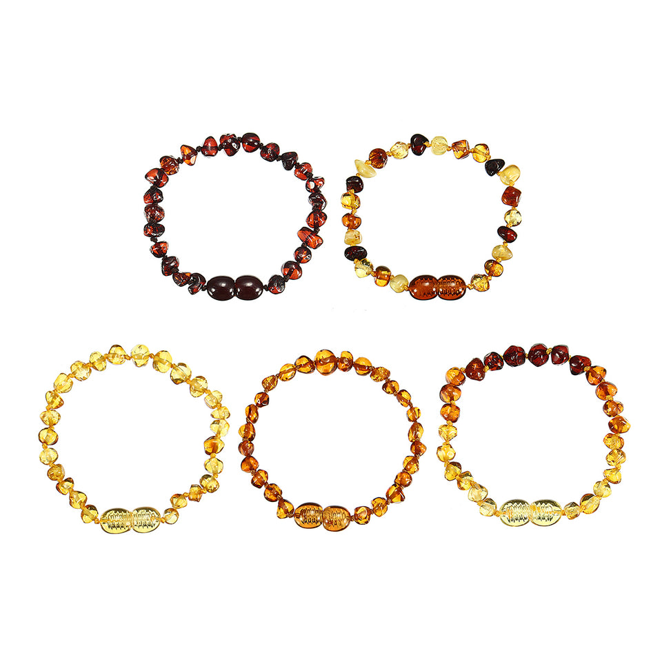 Fashion Multicolor Natural Amber Bracelet Gift for Women