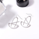 Fashion Platinum Plated Geometric Dangle Earrings Simple Style Piercing Ear Drop for Women Best Gift