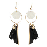 Trendy Tassels Wood Shell Ear Drop Elegant Earrings