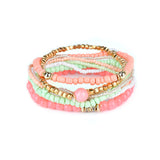 Bohemian Women's Colorful Multilayer Adjustable Beads Bracelets Best Gift for Girl